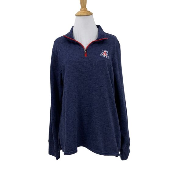 Champion Tops - Champion Arizona Wildcats Sweatshirt Womens L Large Blue Embroidered Fleece